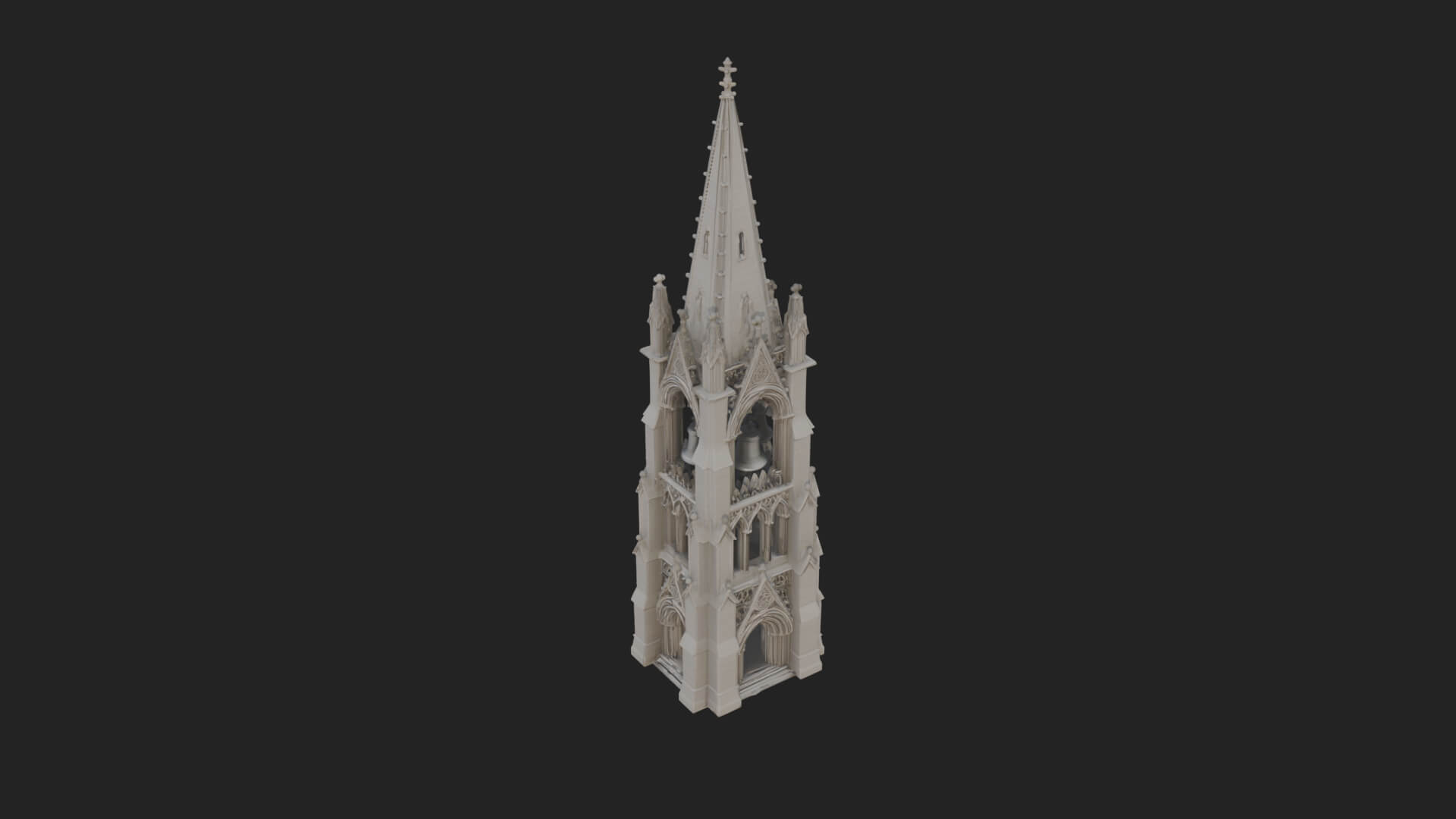 Gothic Spire Tower Design 10 3D Print Model 3D Model