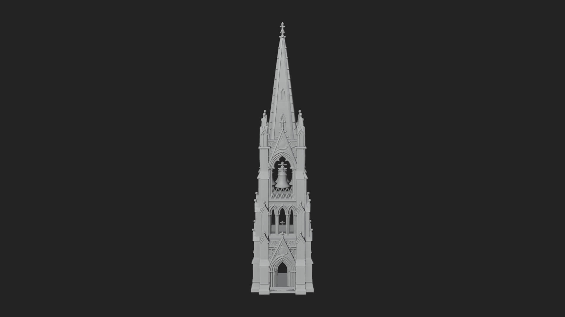 Gothic Spire Tower Design 10 3D Print Model 3D Model