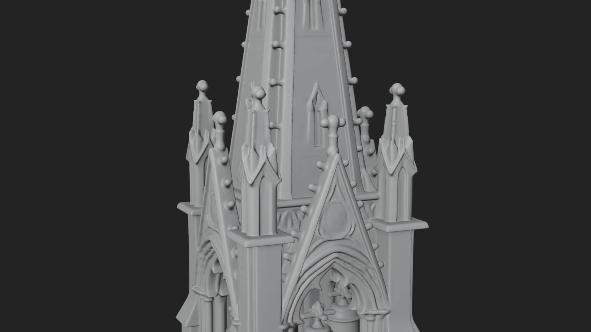 Gothic Spire Tower Design 10 3D Print Model 3D Model