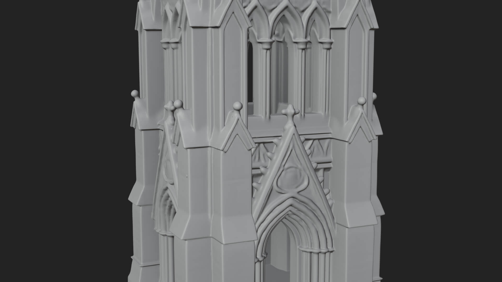 Gothic Spire Tower Design 10 3D Print Model 3D Model