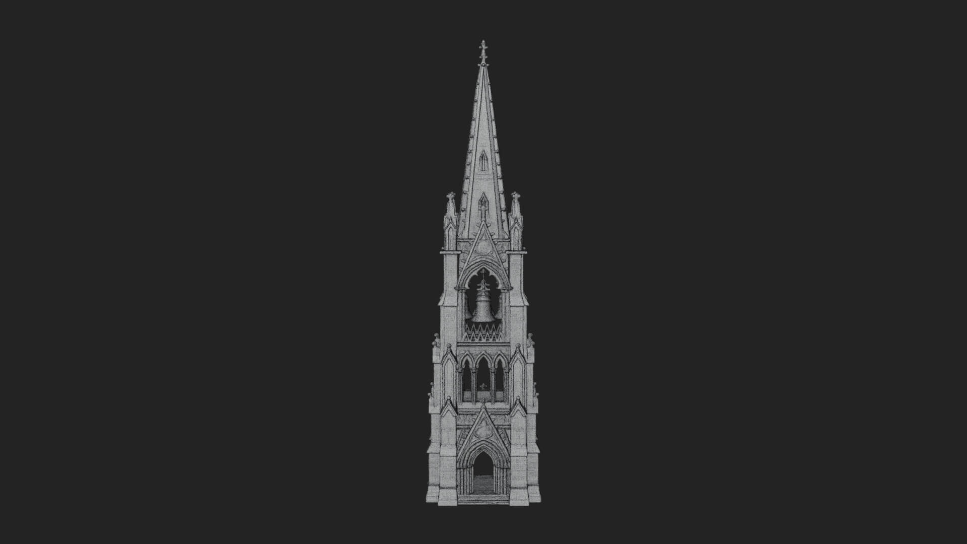 Gothic Spire Tower Design 10 3D Print Model 3D Model
