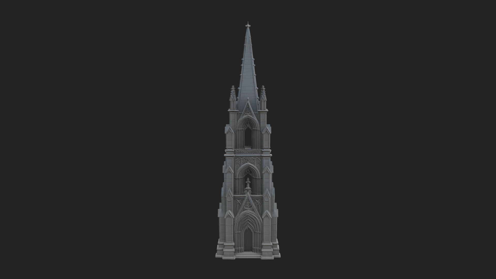 Gothic Spire Tower Design 11 3D Print Model 3D Model