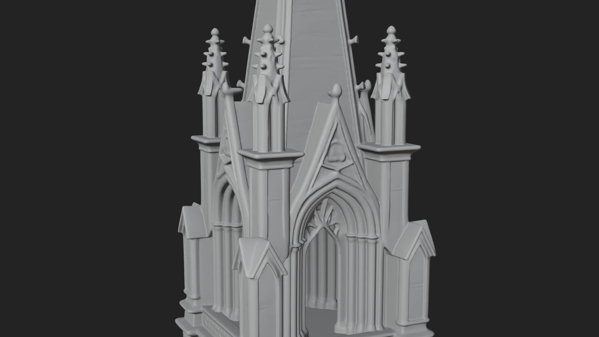 Gothic Spire Tower Design 11 3D Print Model 3D Model