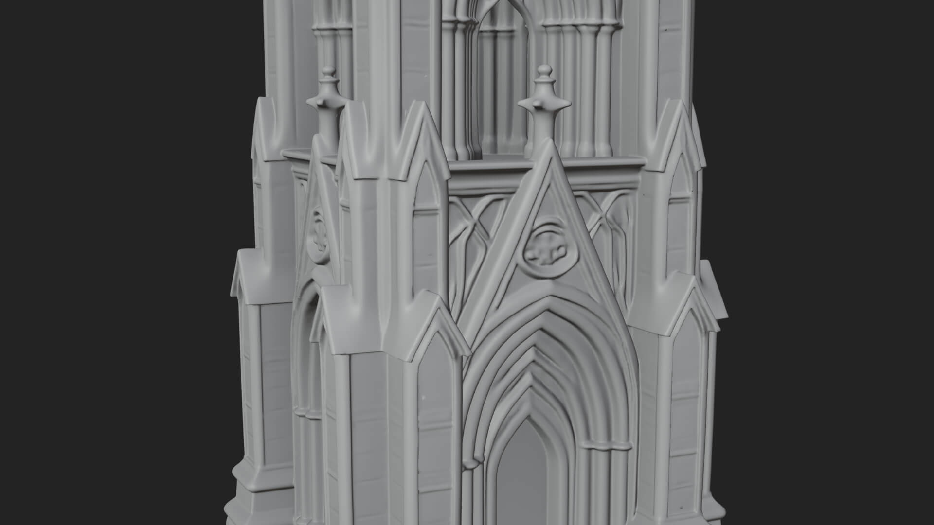 Gothic Spire Tower Design 11 3D Print Model 3D Model