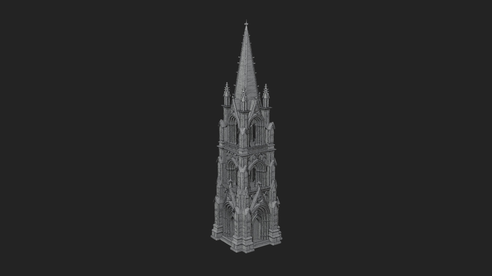 Gothic Spire Tower Design 11 3D Print Model 3D Model