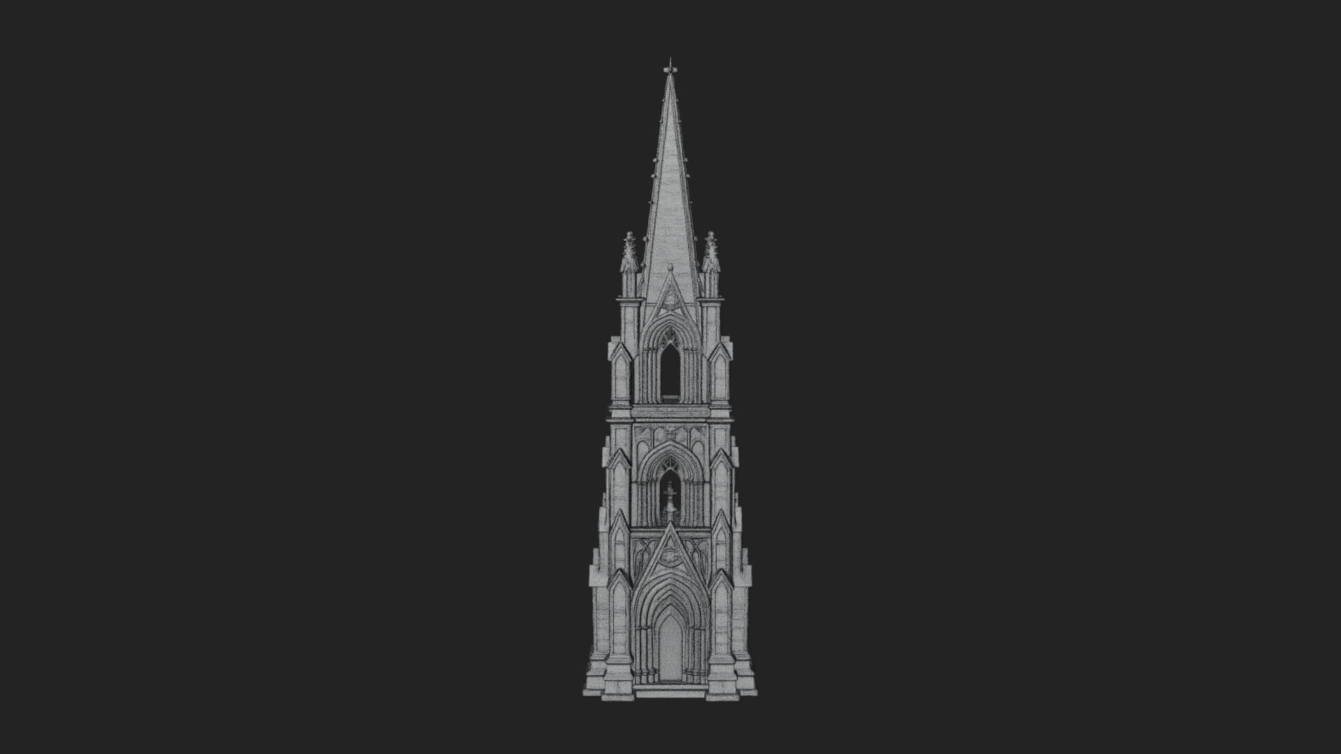 Gothic Spire Tower Design 11 3D Print Model 3D Model