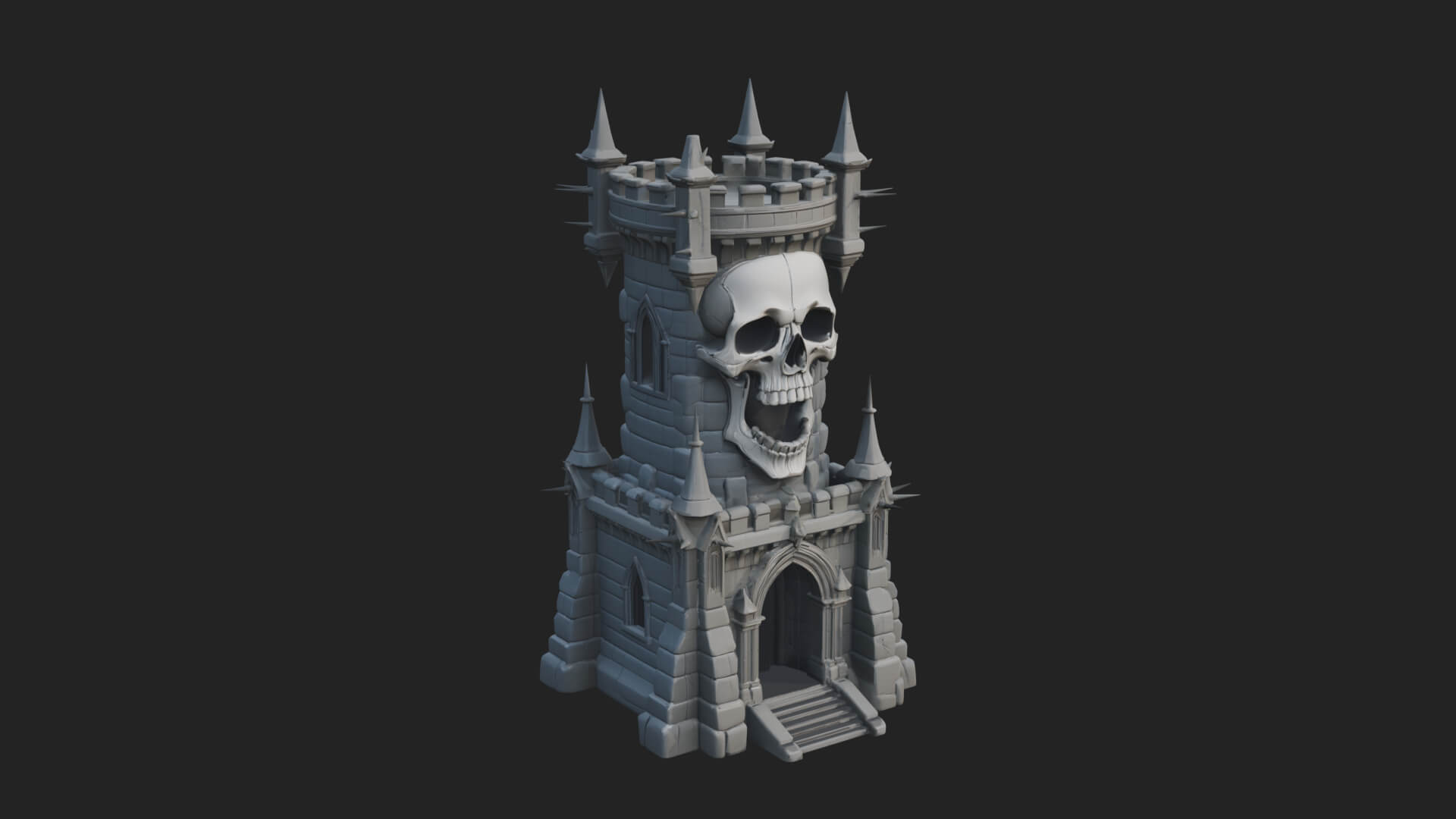 Gothic Spire Tower Design 12 3D Print Model 3D Model