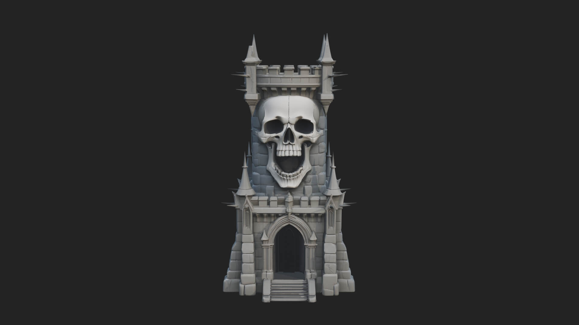 Gothic Spire Tower Design 12 3D Print Model 3D Model