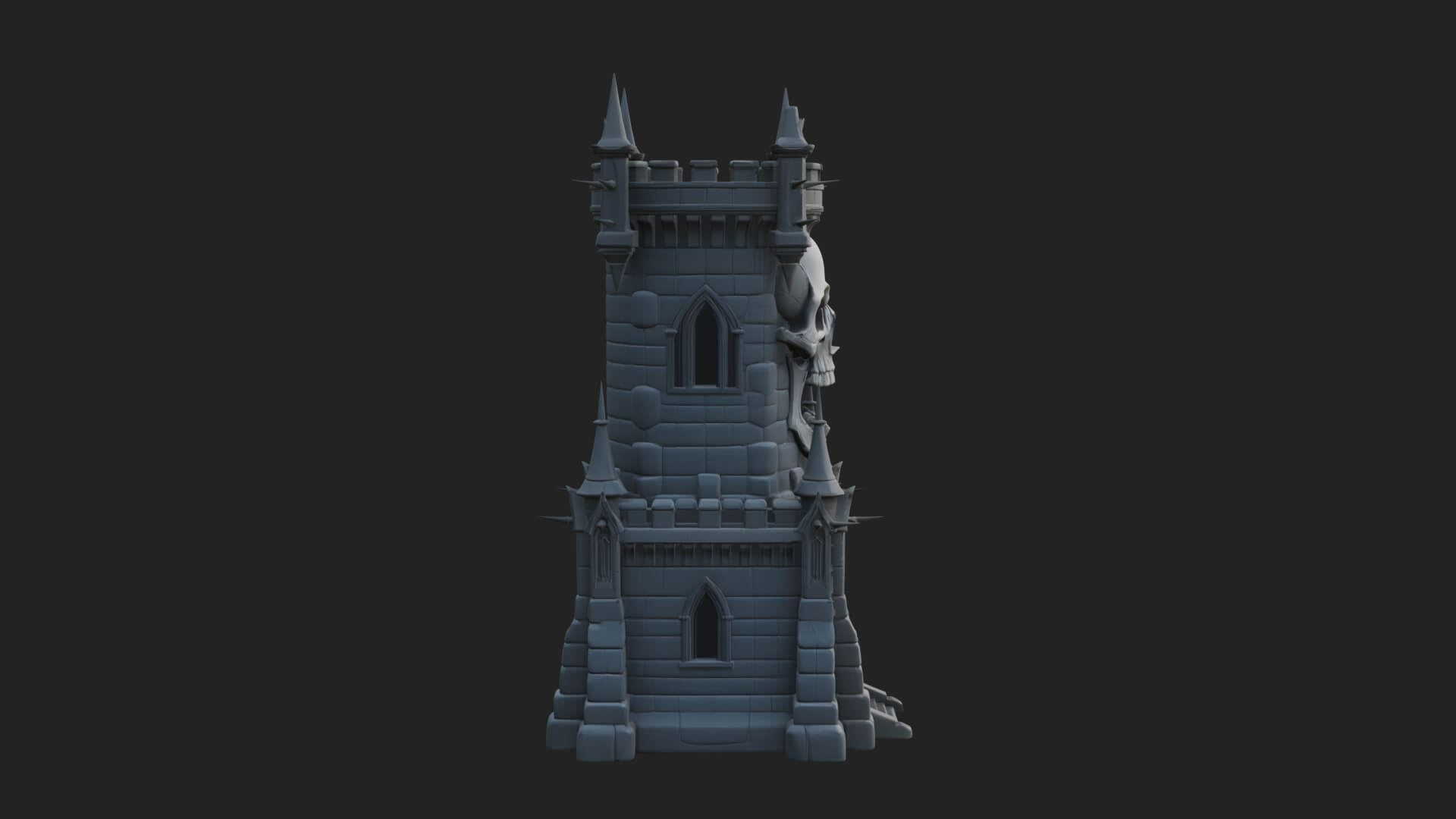 Gothic Spire Tower Design 12 3D Print Model 3D Model