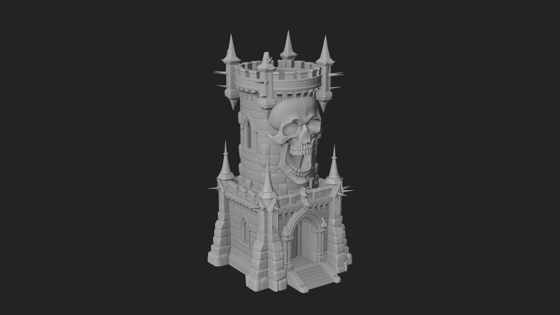 Gothic Spire Tower Design 12 3D Print Model 3D Model