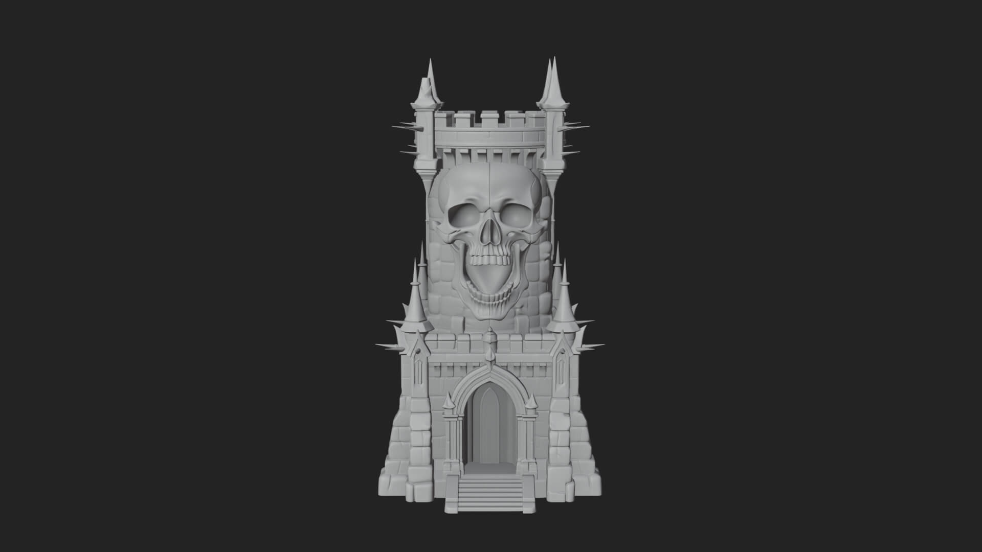 Gothic Spire Tower Design 12 3D Print Model 3D Model