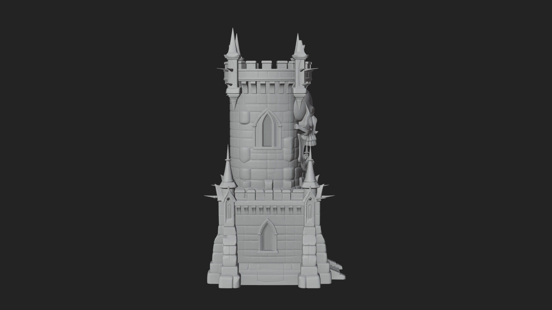 Gothic Spire Tower Design 12 3D Print Model 3D Model