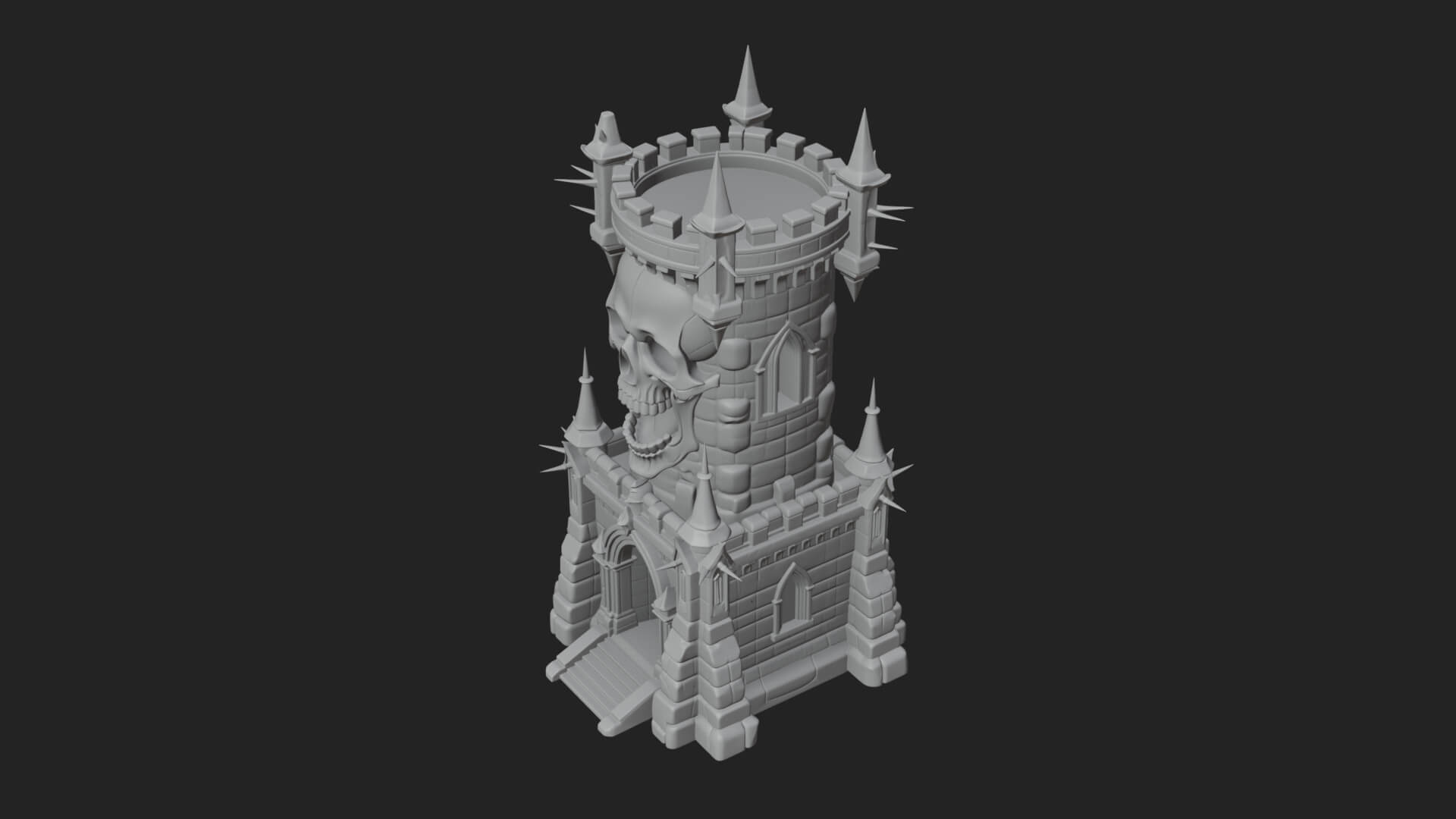 Gothic Spire Tower Design 12 3D Print Model 3D Model