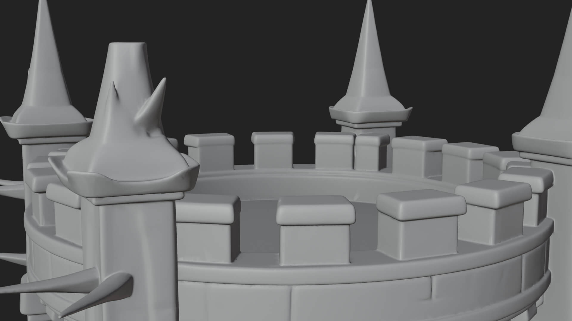 Gothic Spire Tower Design 12 3D Print Model 3D Model