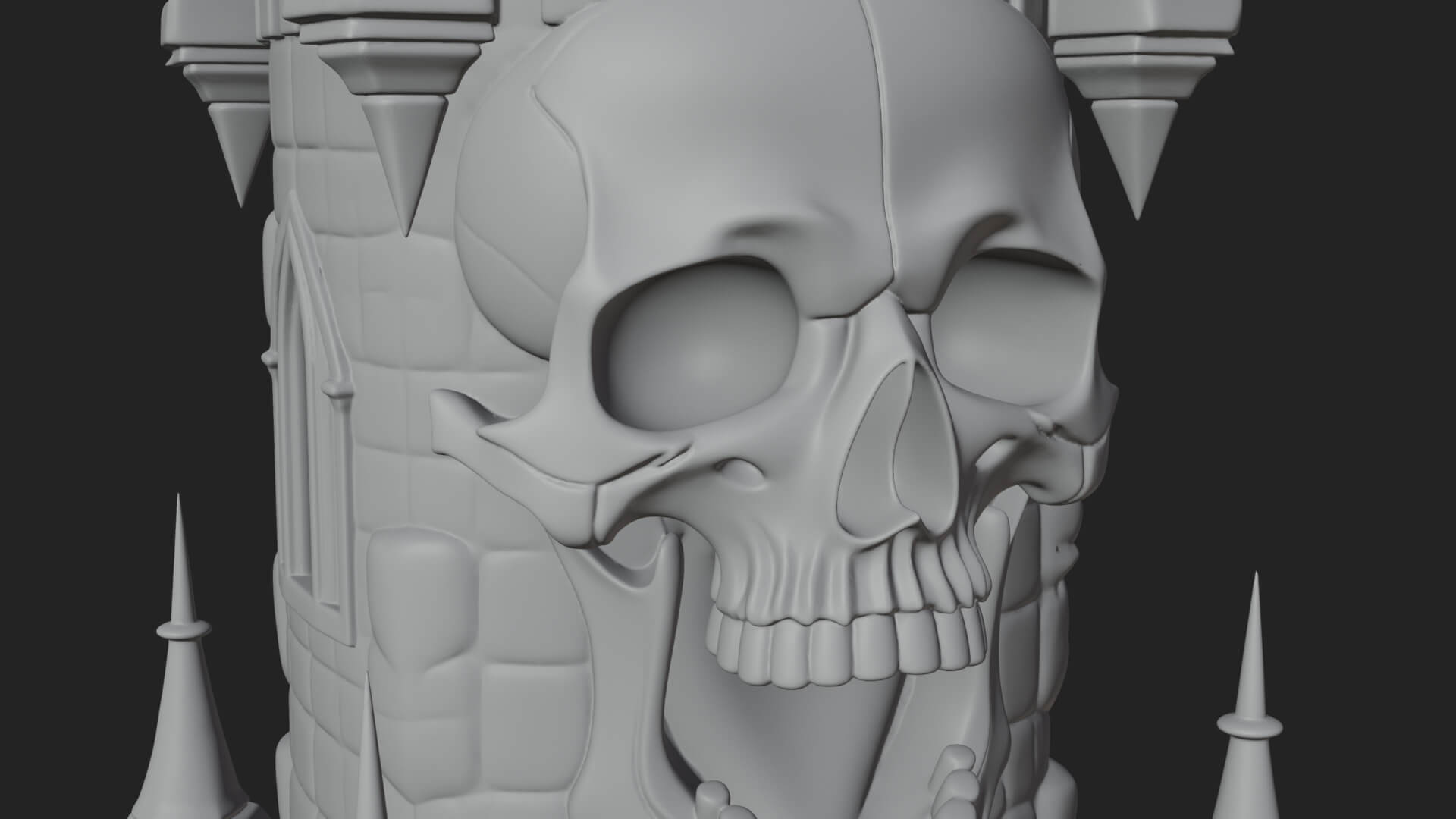 Gothic Spire Tower Design 12 3D Print Model 3D Model