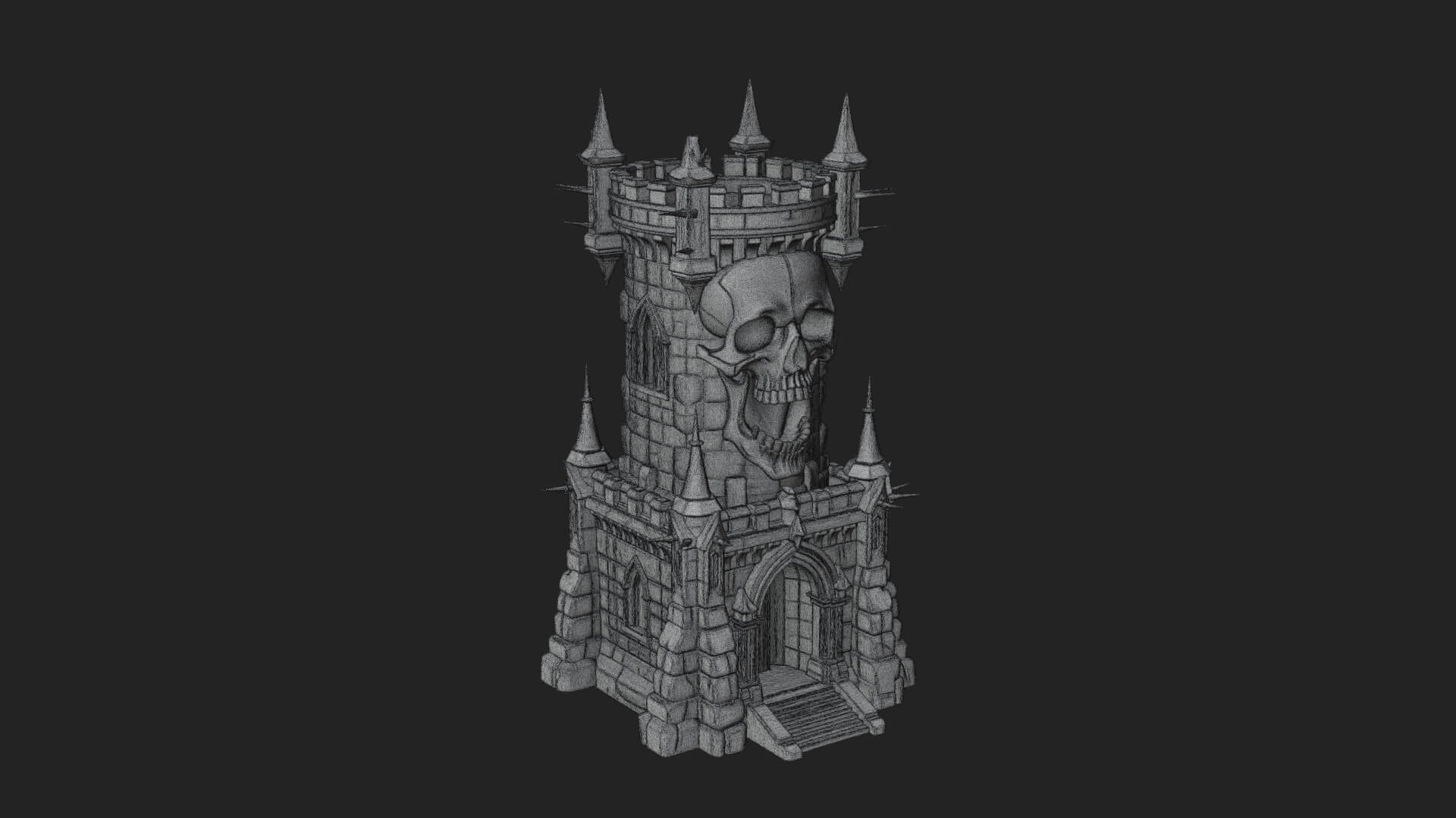 Gothic Spire Tower Design 12 3D Print Model 3D Model