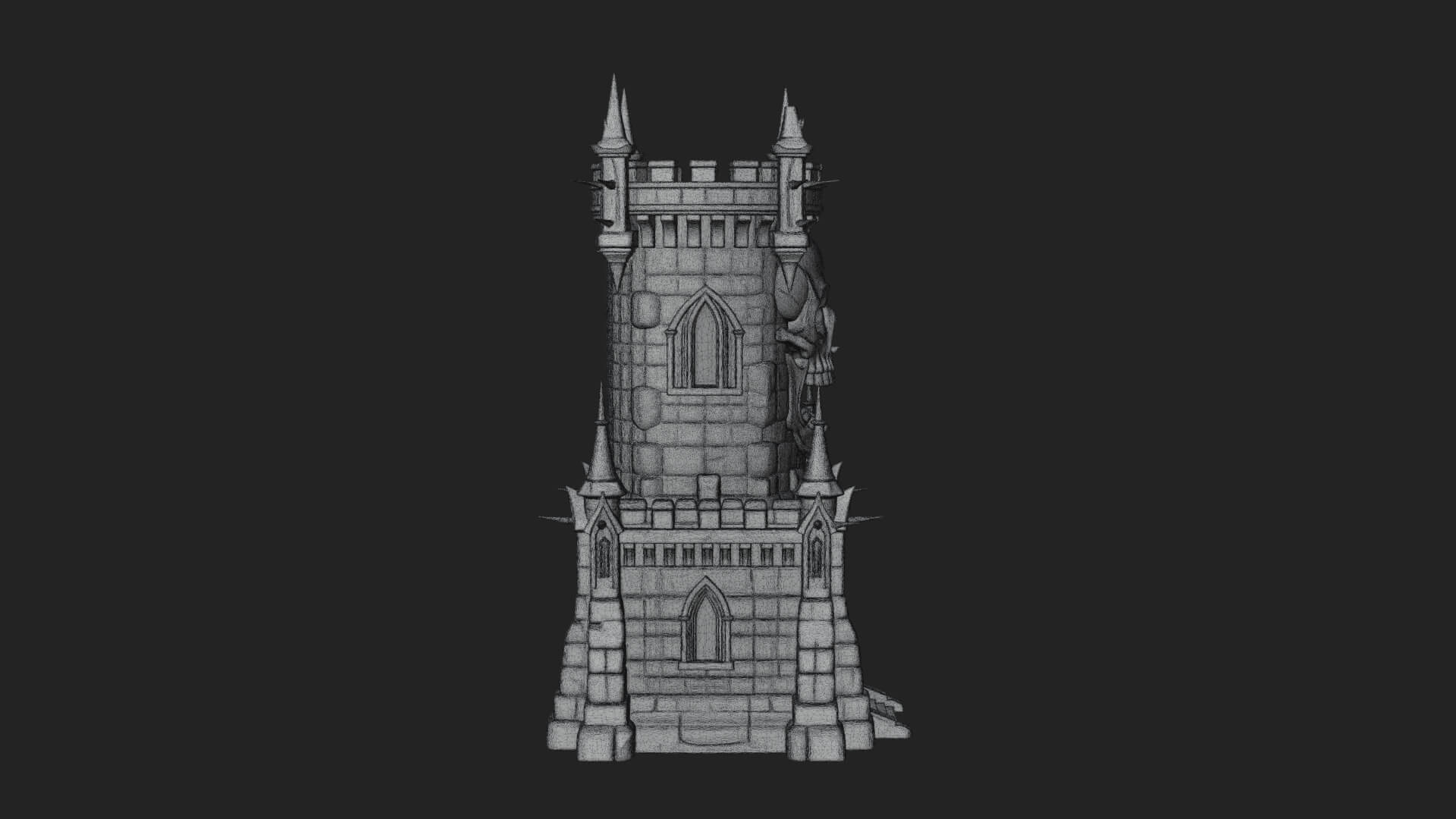 Gothic Spire Tower Design 12 3D Print Model 3D Model