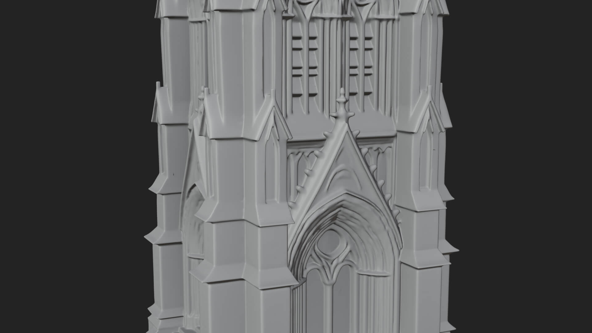 Gothic Spire Tower Design 13 3D Print Model 3D Model