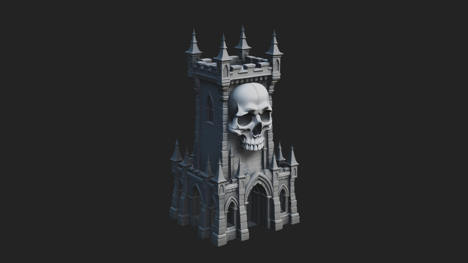 Gothic Spire Tower Design 14 3D Print Model 3D Model