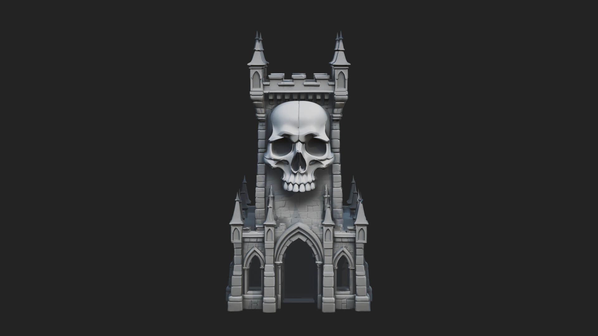 Gothic Spire Tower Design 14 3D Print Model 3D Model