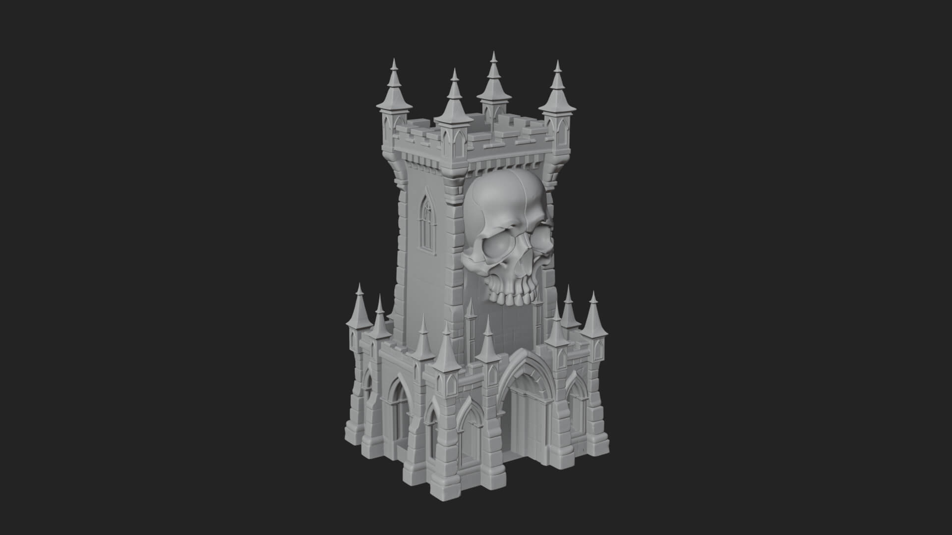 Gothic Spire Tower Design 14 3D Print Model 3D Model