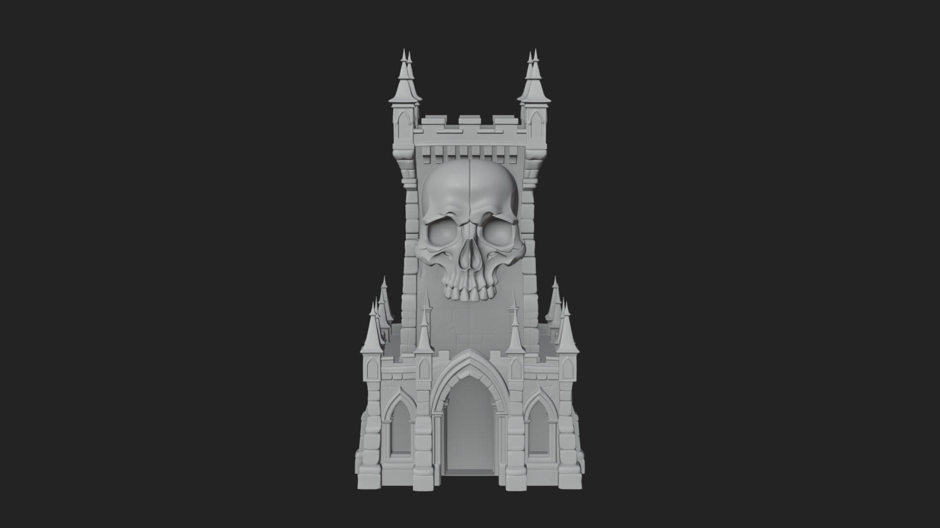 Gothic Spire Tower Design 14 3D Print Model 3D Model