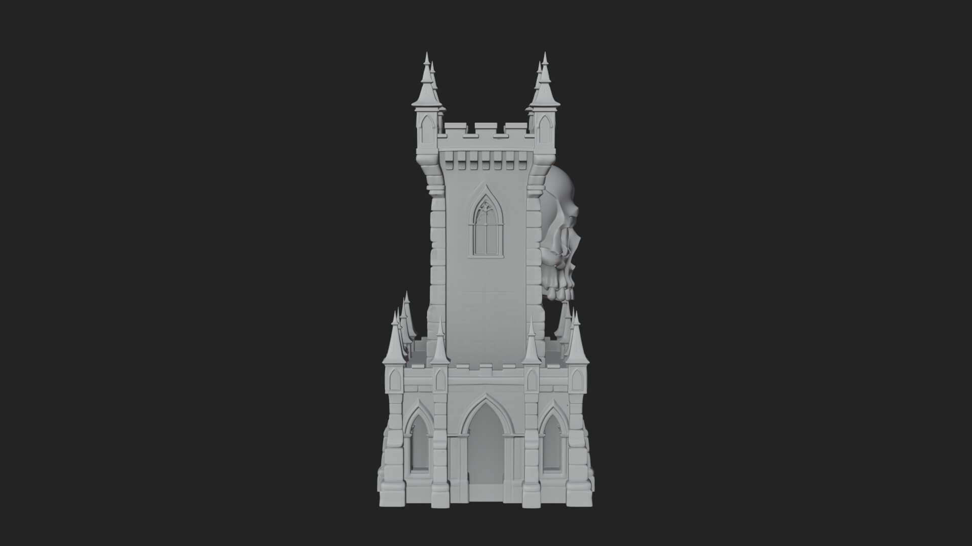 Gothic Spire Tower Design 14 3D Print Model 3D Model