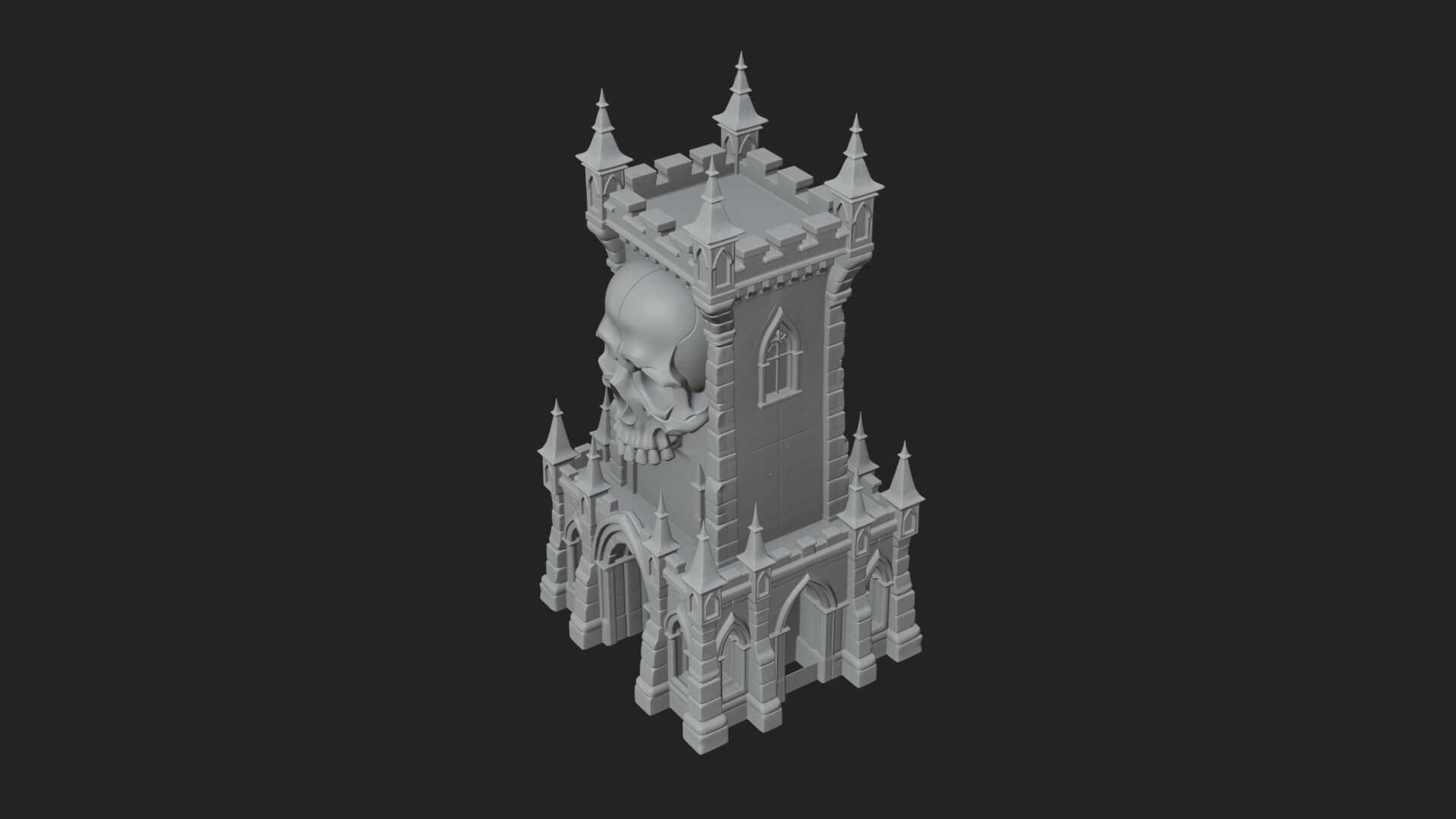Gothic Spire Tower Design 14 3D Print Model 3D Model