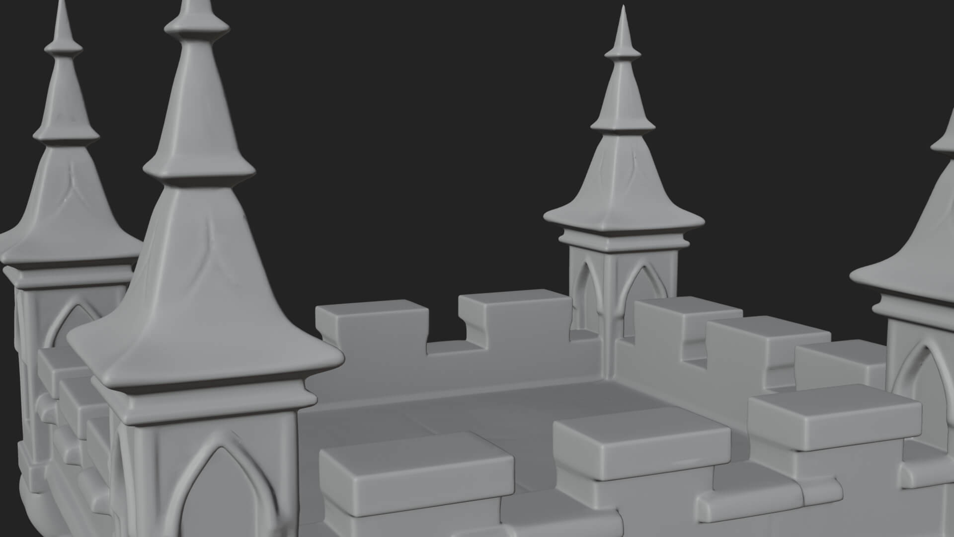 Gothic Spire Tower Design 14 3D Print Model 3D Model