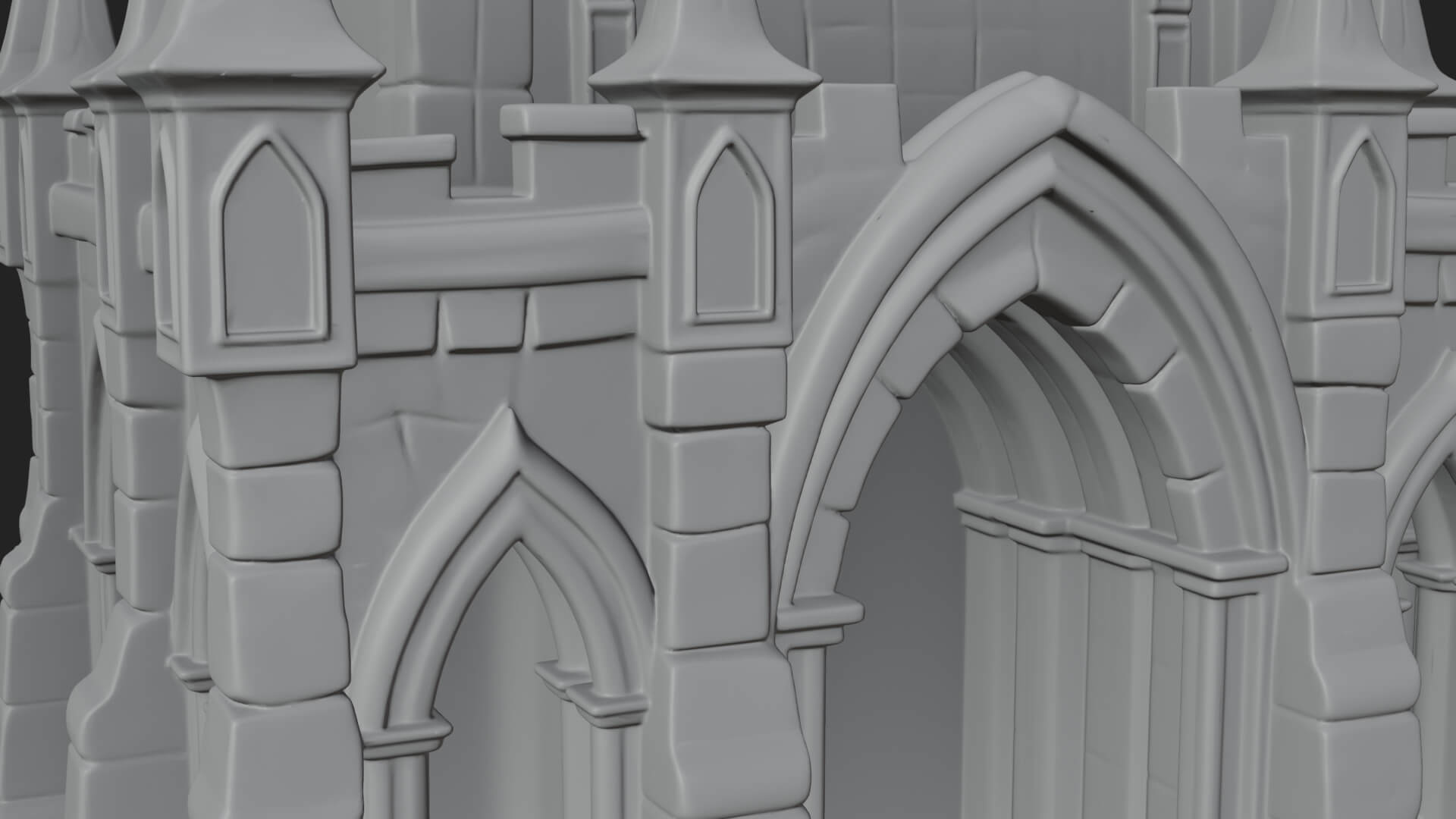 Gothic Spire Tower Design 14 3D Print Model 3D Model