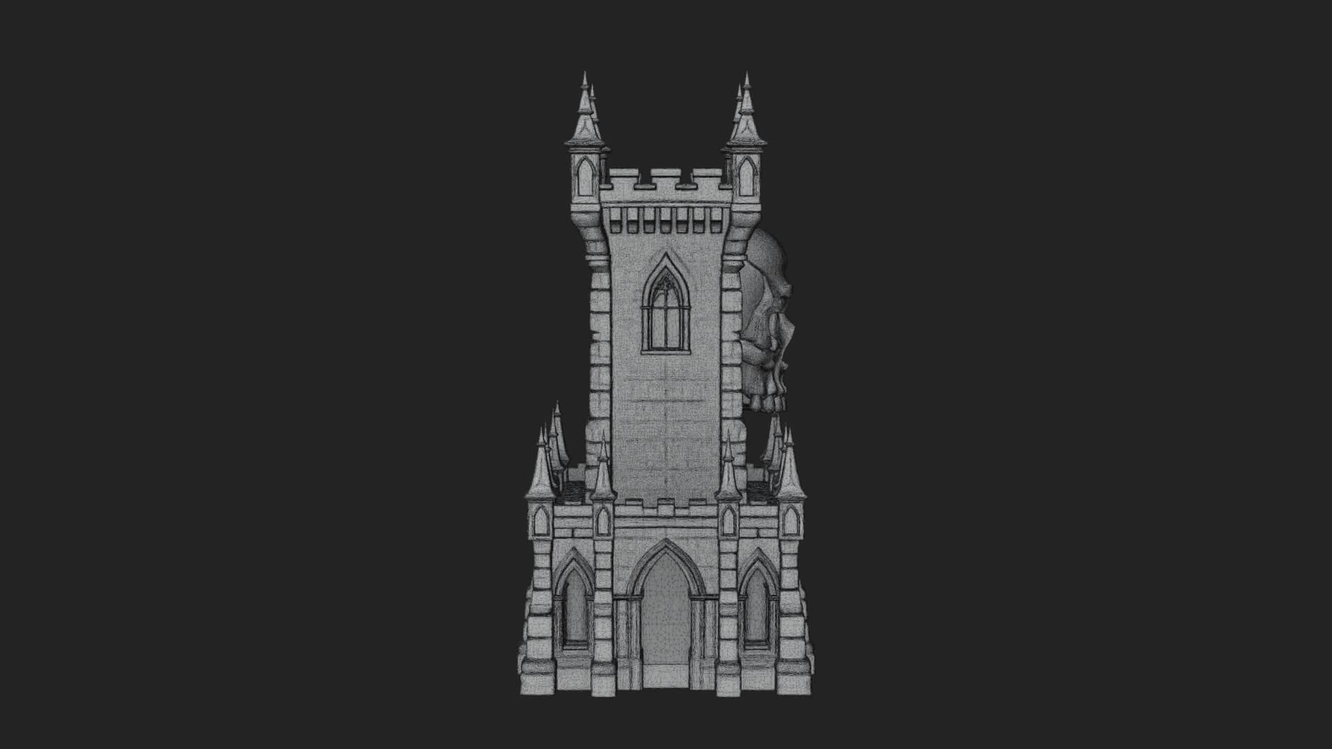 Gothic Spire Tower Design 14 3D Print Model 3D Model