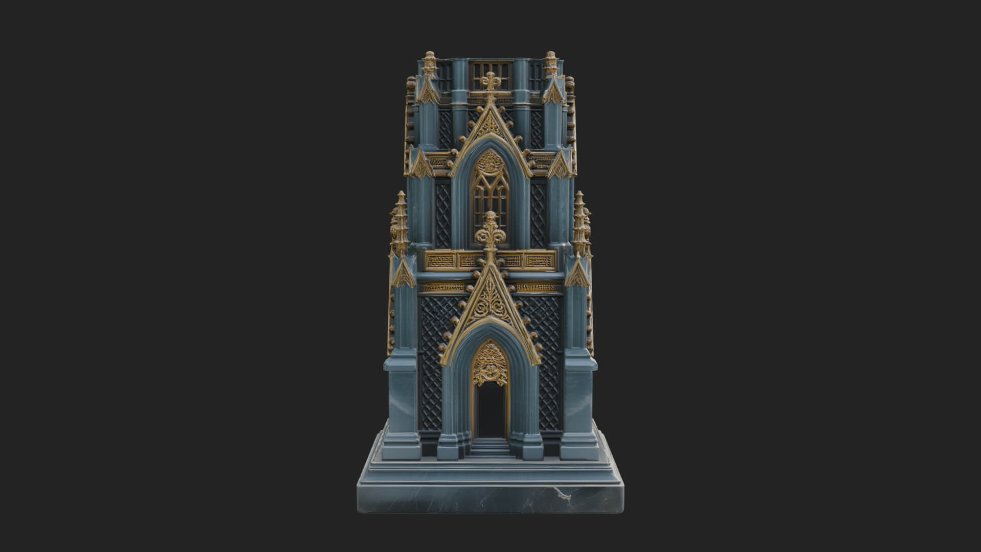 Gothic Spire Tower Design 15 3D Print Model 3D Model