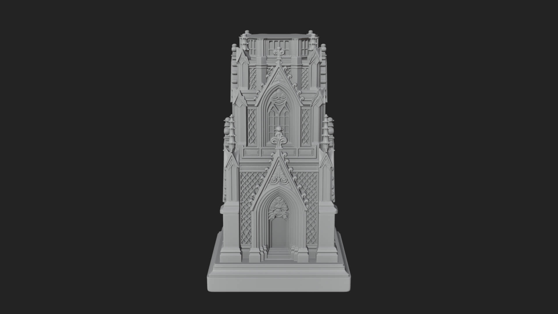 Gothic Spire Tower Design 15 3D Print Model 3D Model