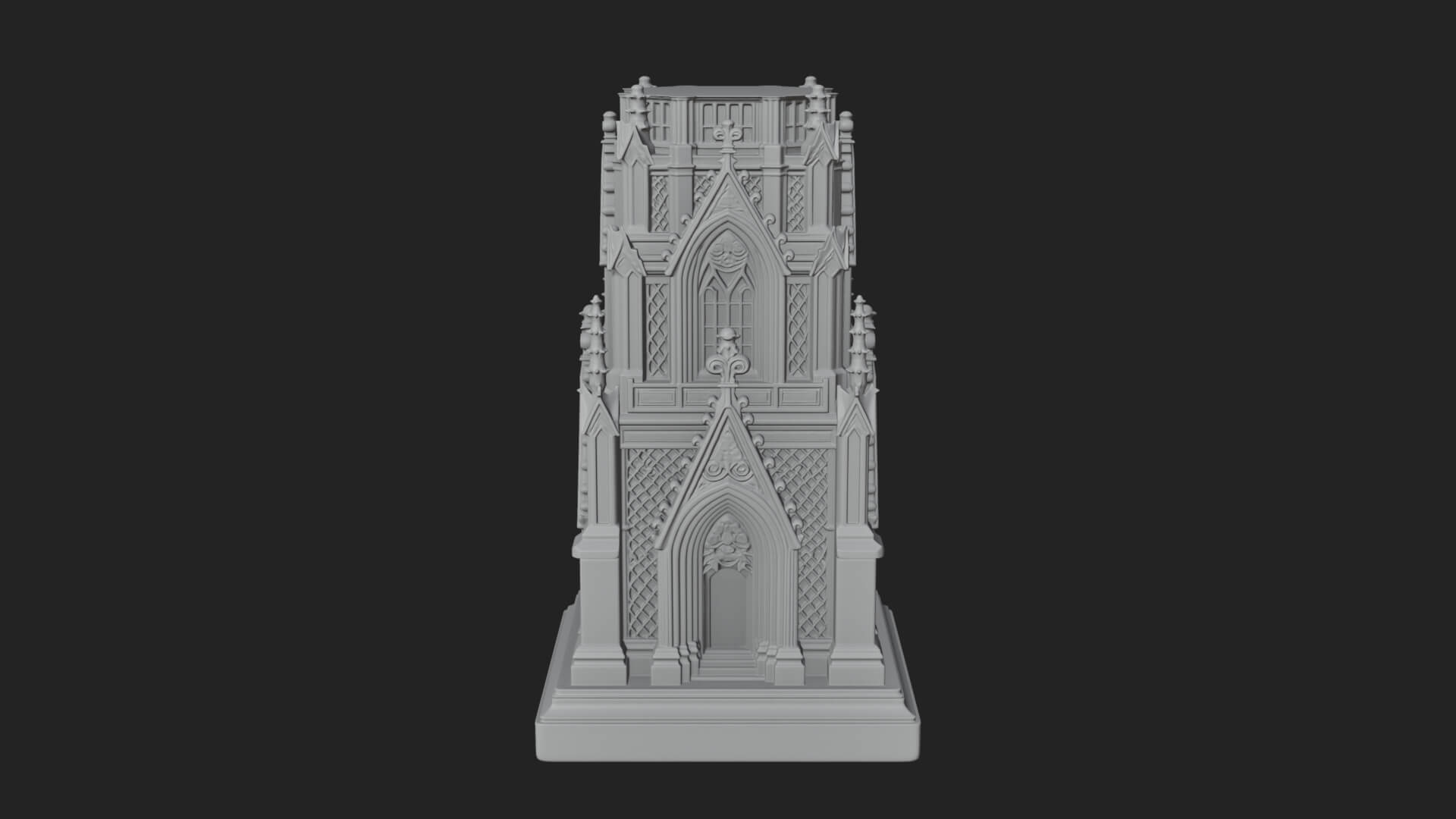 Gothic Spire Tower Design 15 3D Print Model 3D Model