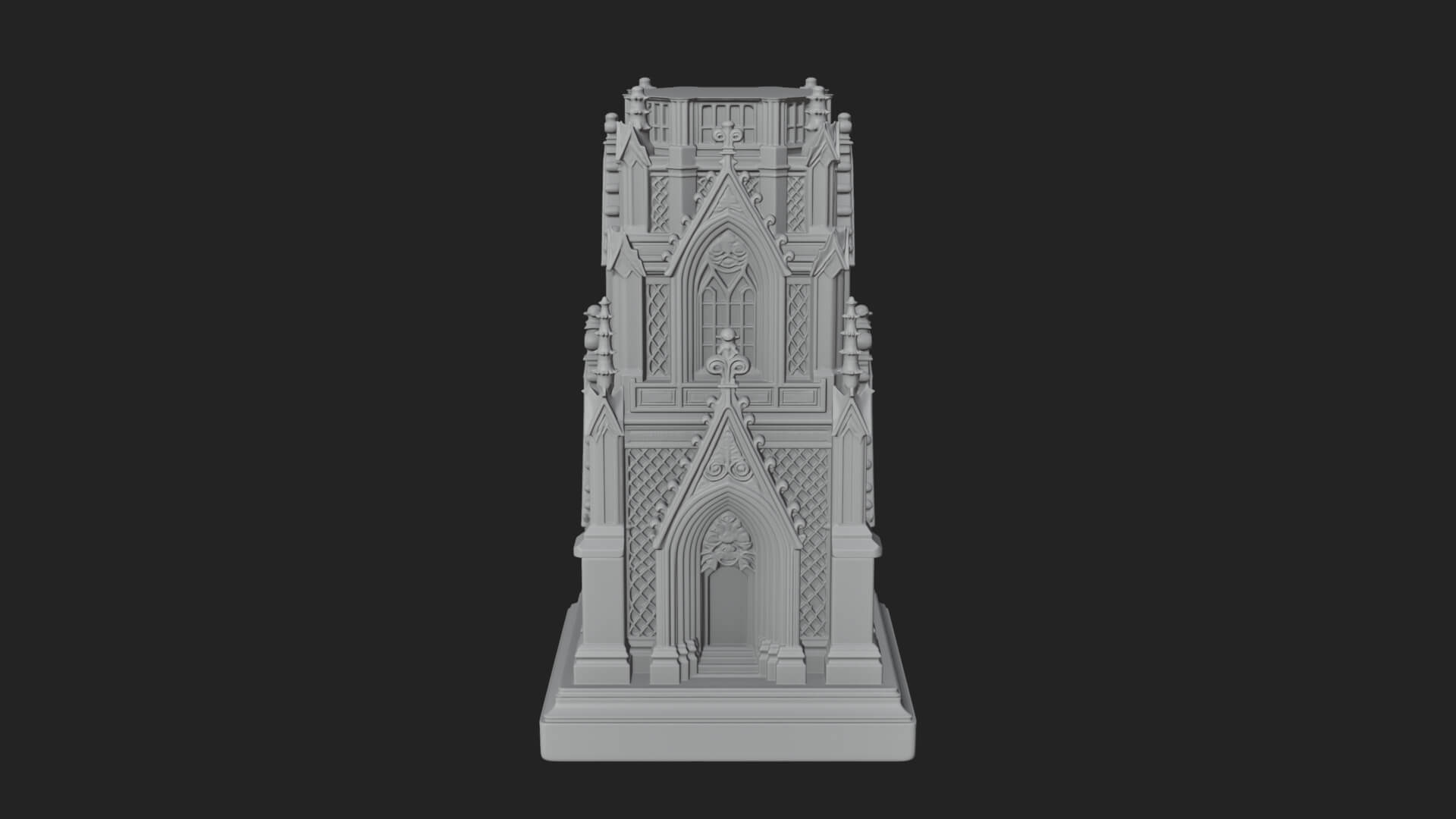 Gothic Spire Tower Design 15 3D Print Model 3D Model
