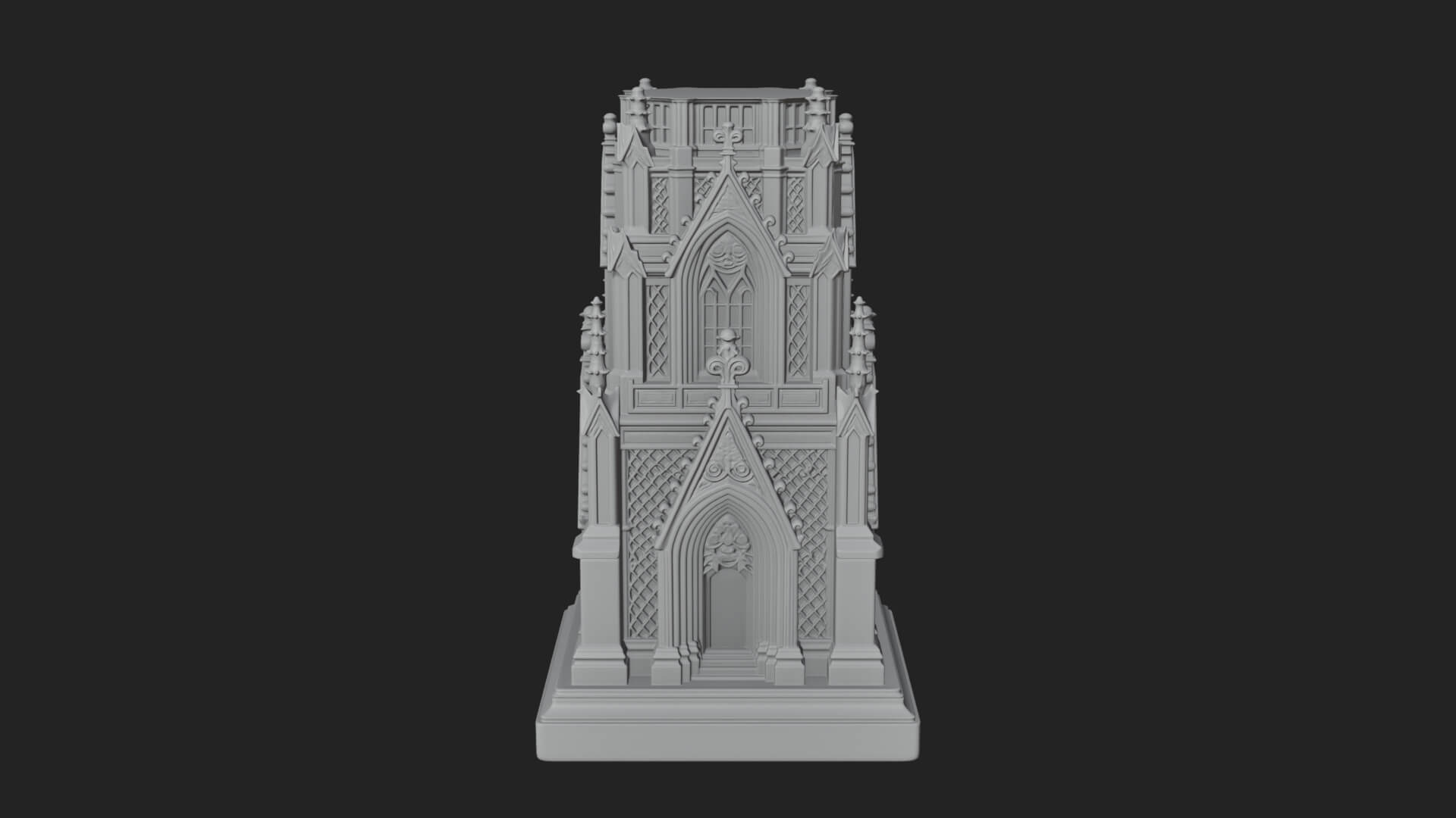 Gothic Spire Tower Design 15 3D Print Model 3D Model