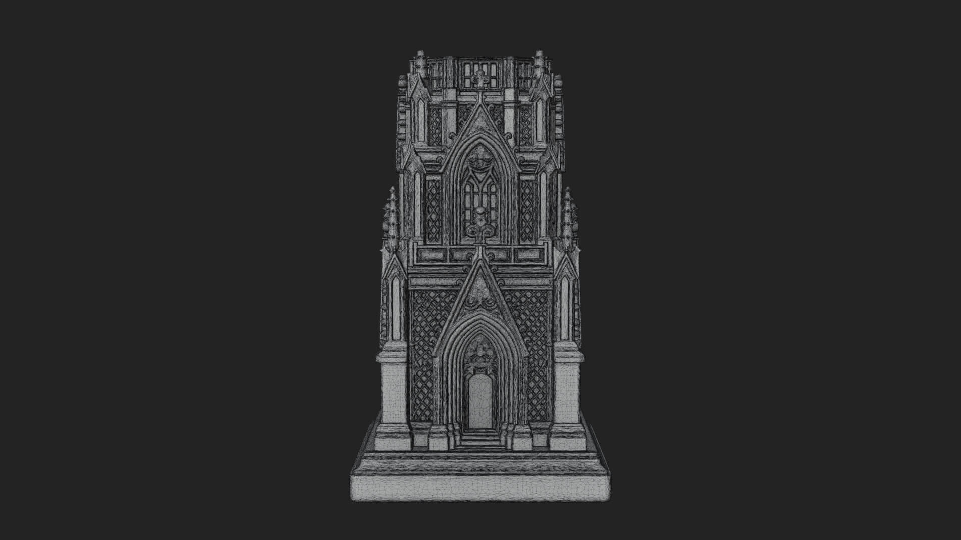 Gothic Spire Tower Design 15 3D Print Model 3D Model