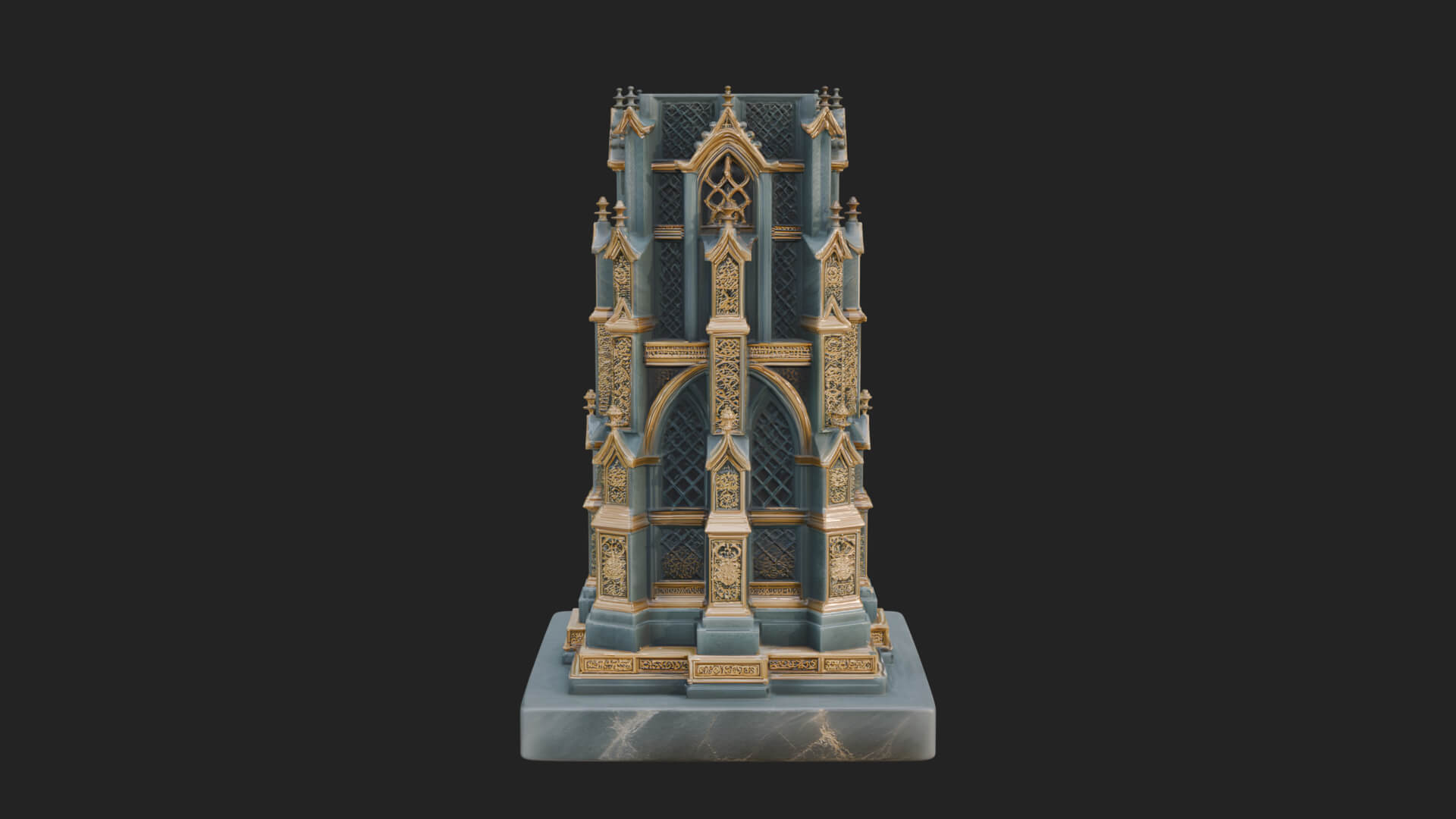 Gothic Spire Tower Design 16 3D Print Model 3D Model