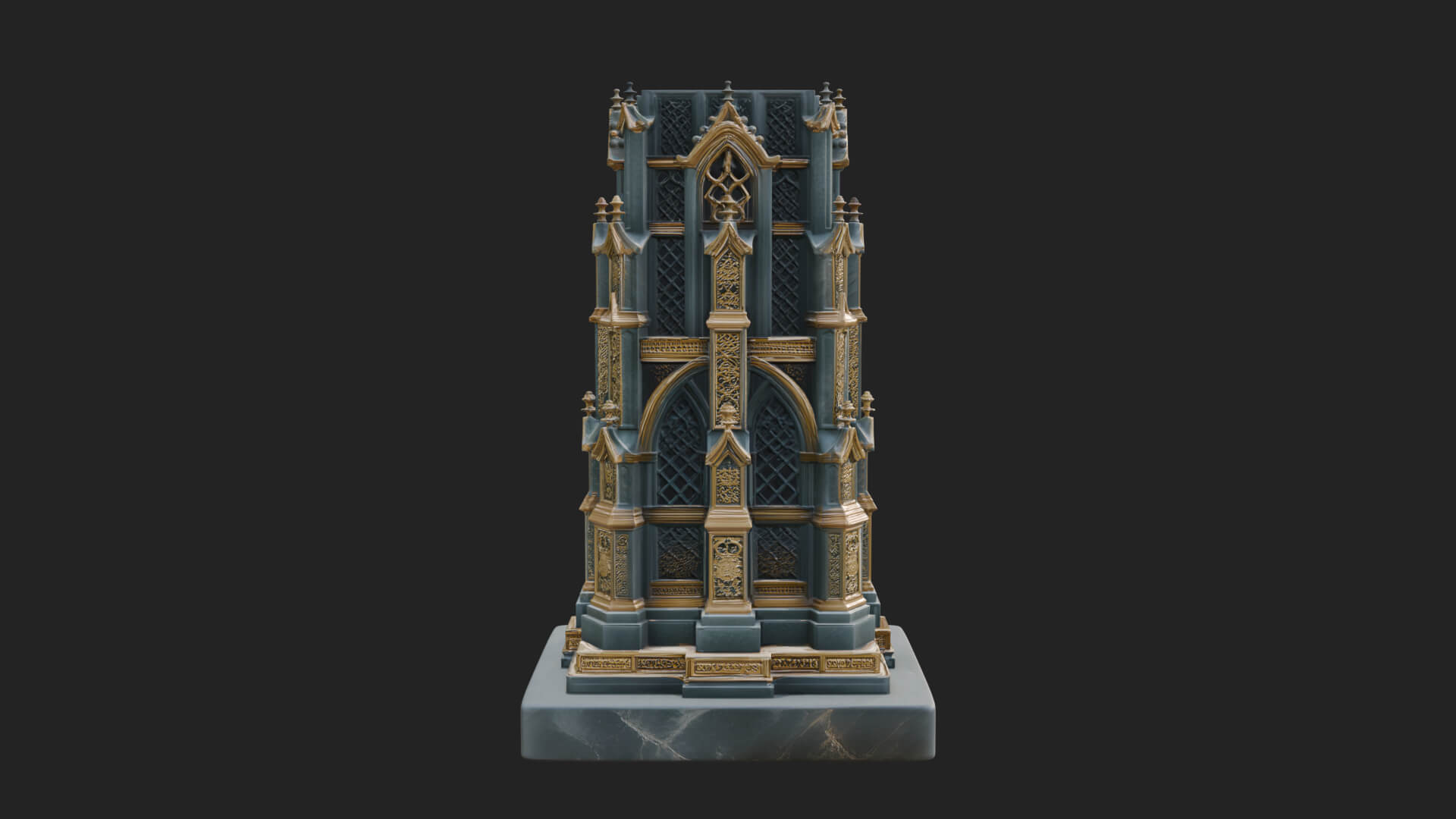 Gothic Spire Tower Design 16 3D Print Model 3D Model