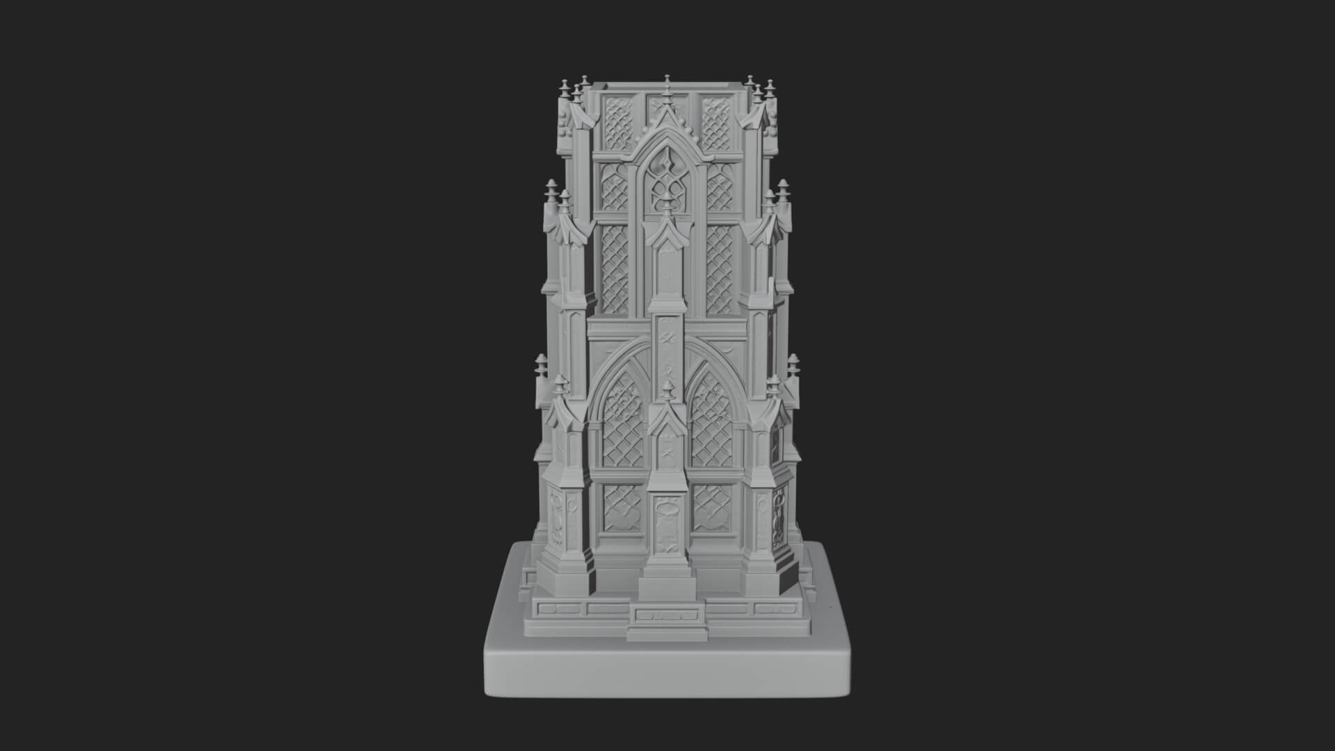 Gothic Spire Tower Design 16 3D Print Model 3D Model