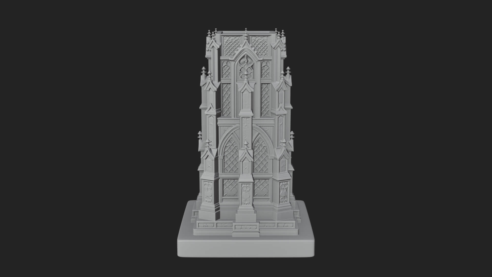Gothic Spire Tower Design 16 3D Print Model 3D Model