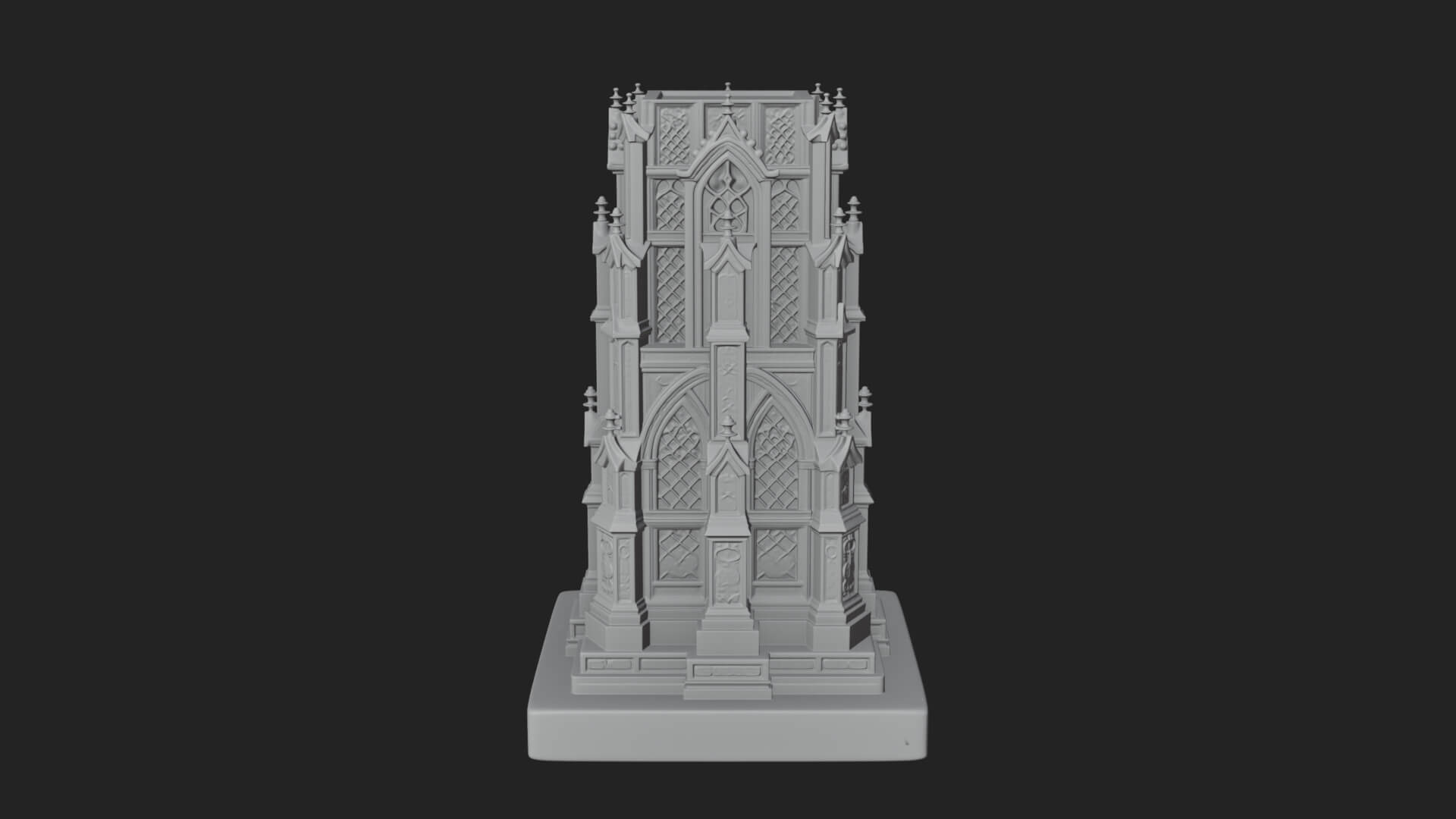 Gothic Spire Tower Design 16 3D Print Model 3D Model