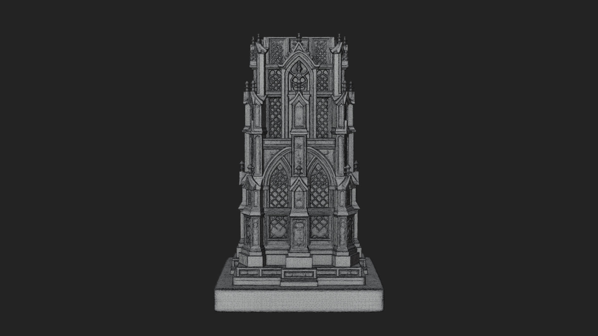 Gothic Spire Tower Design 16 3D Print Model 3D Model
