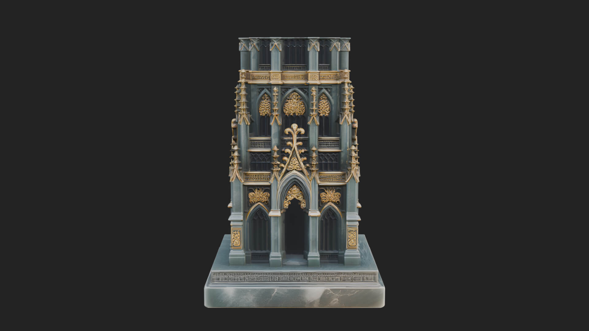 Gothic Spire Tower Design 17 3D Print Model 3D Model