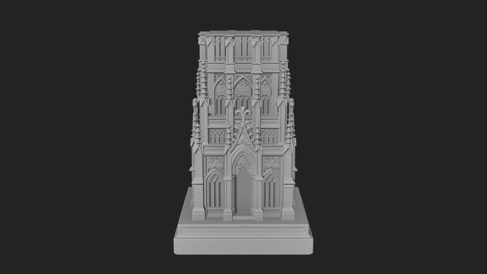Gothic Spire Tower Design 17 3D Print Model 3D Model