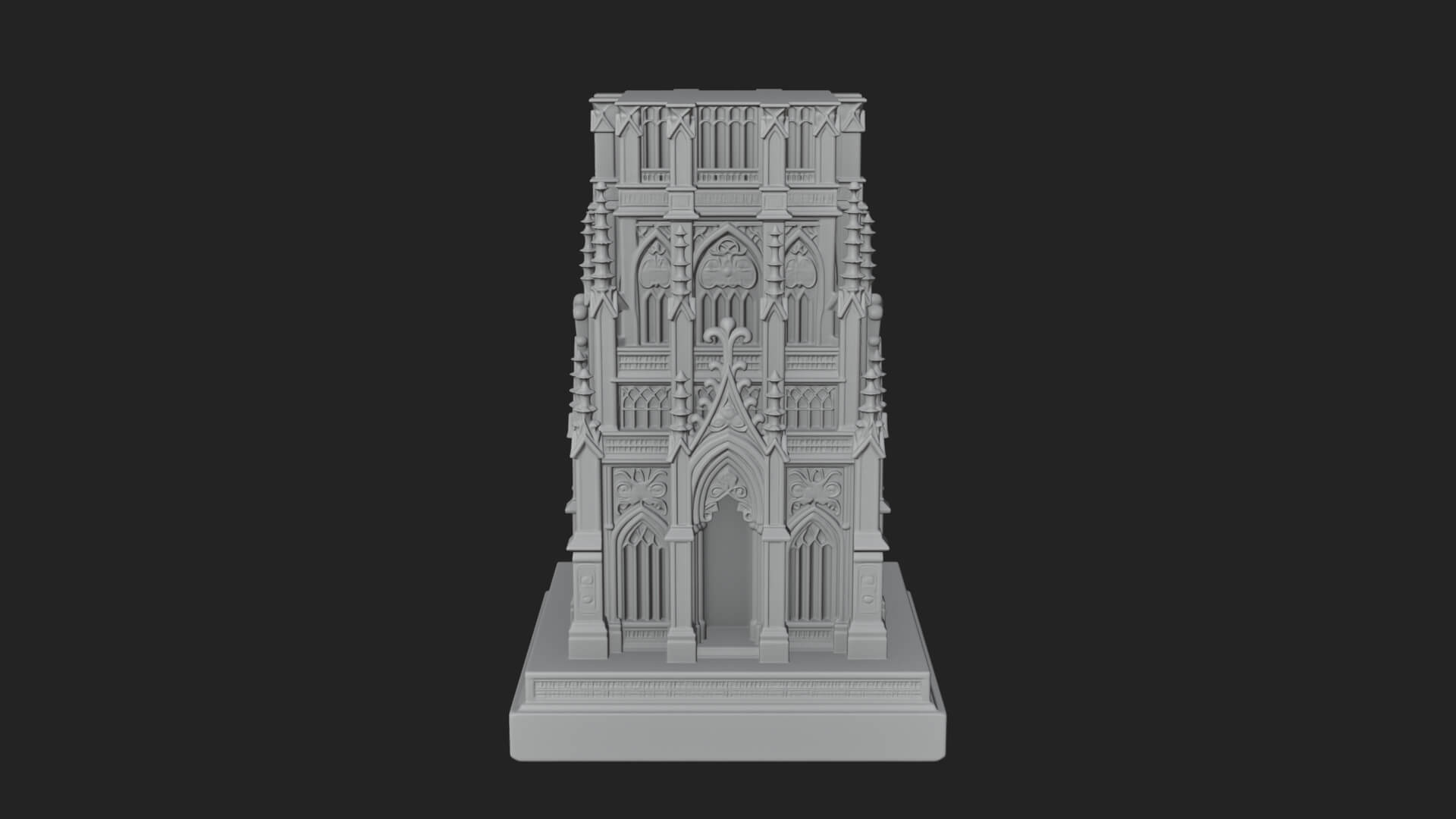 Gothic Spire Tower Design 17 3D Print Model 3D Model