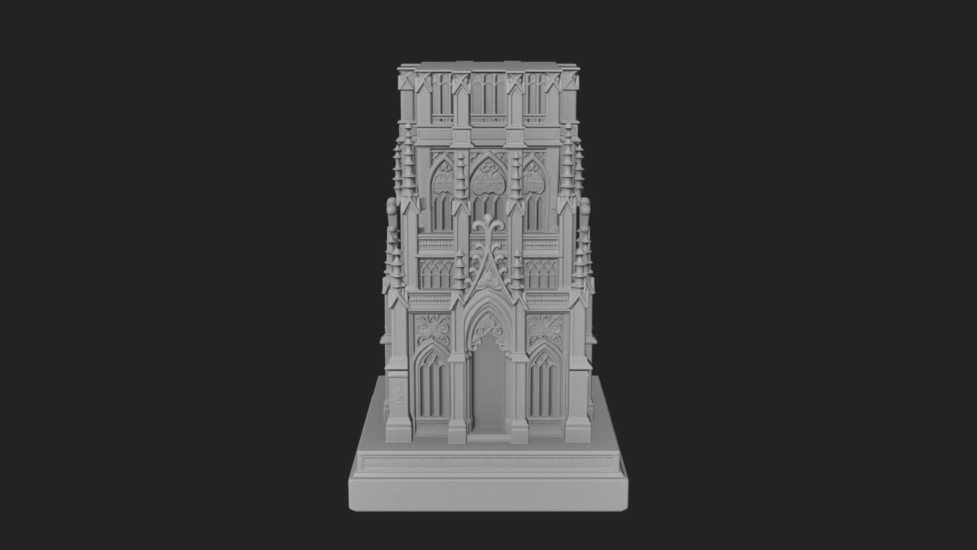 Gothic Spire Tower Design 17 3D Print Model 3D Model