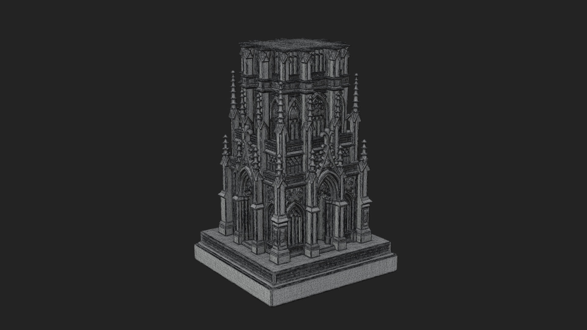 Gothic Spire Tower Design 17 3D Print Model 3D Model