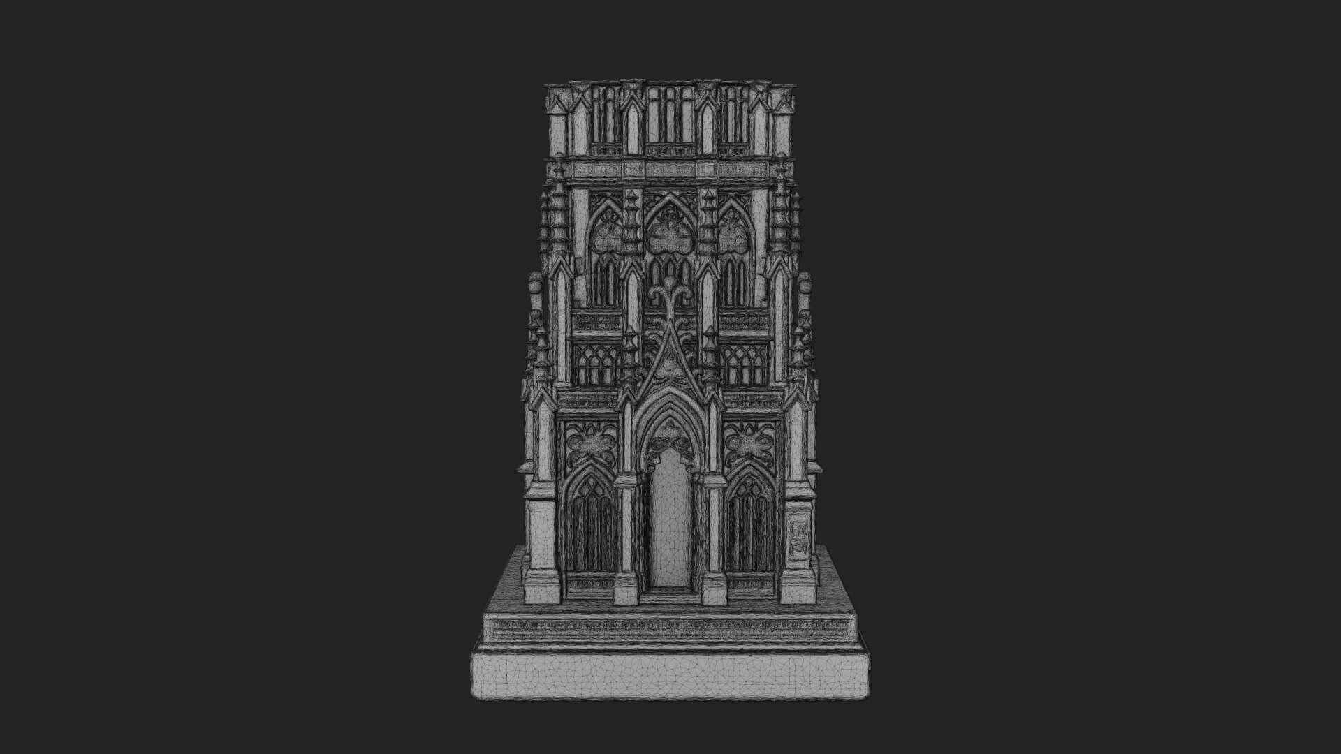 Gothic Spire Tower Design 17 3D Print Model 3D Model