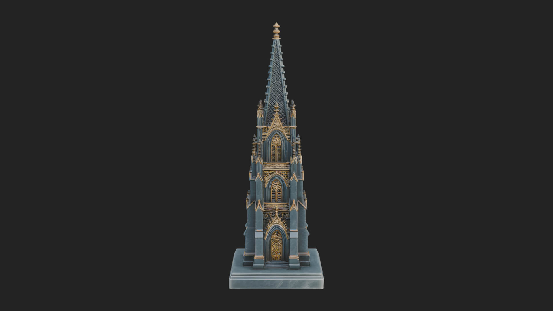 Gothic Spire Tower Design 18 3D Print Model 3D Model